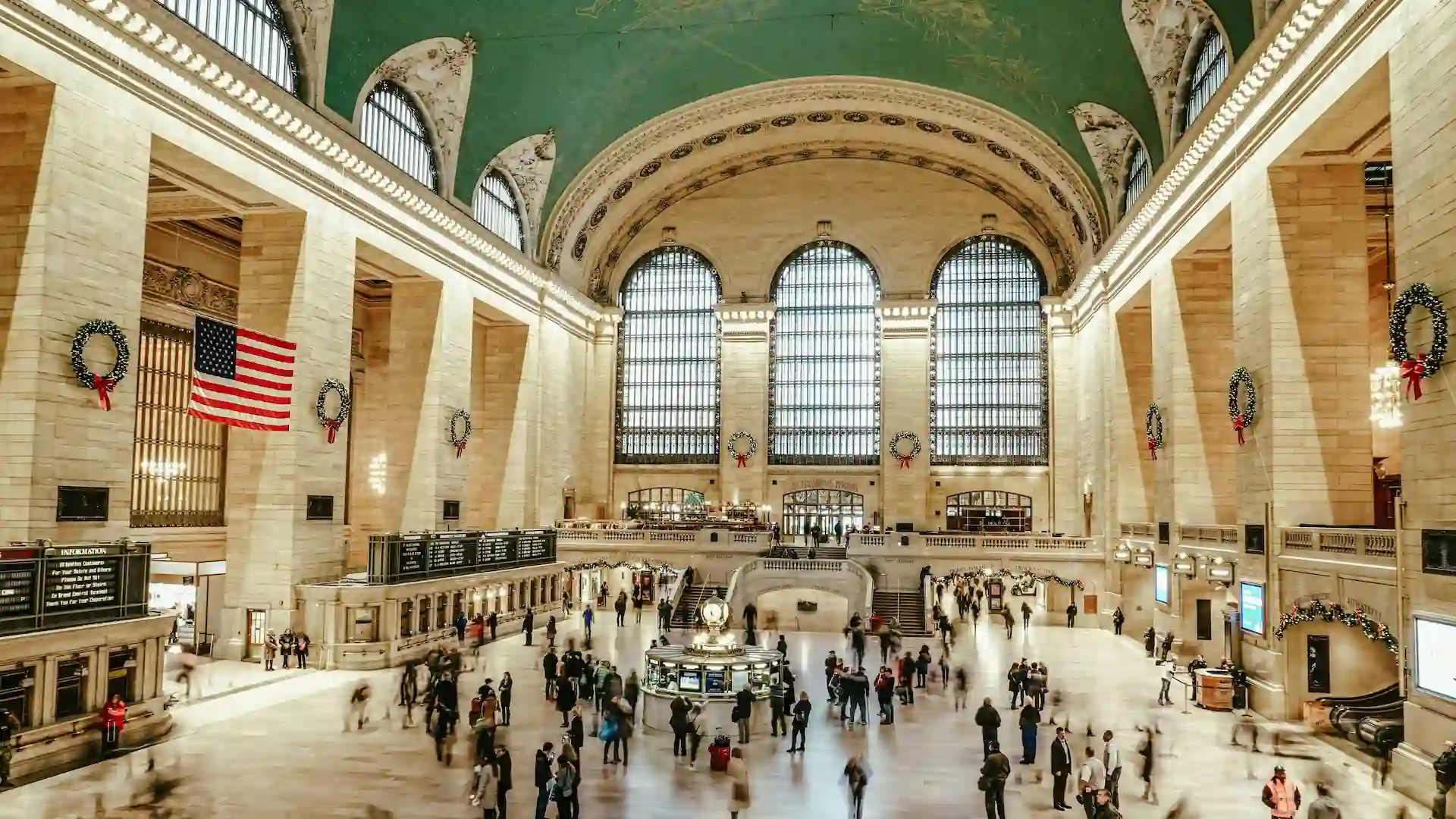 Grand Central Terminal is a historic train station known for its grand architecture, including the famous celestial ceiling in the main concourse. It's a bustling hub for commuters and visitors alike.