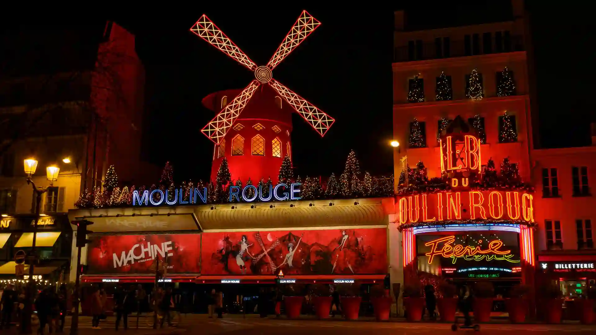 The Moulin Rouge, known for its red windmill, has been a symbol of Parisian nightlife since 1889. It’s famous for its can-can dance and opulent performances featuring elaborate costumes and music. The cabaret’s glamorous shows attract visitors worldwide. Its history and lively atmosphere make it a quintessential part of Parisian culture.